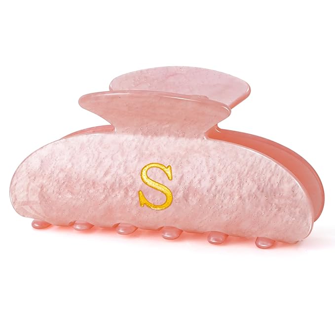 Christmas Gifts for Teenage Girls Birthday Gift for Girls Cute Hair Clips Initial Claw Teacher Gifts for 3 4 5 6 7 8 9 10 11 12 13 Year Old Girl Christmas Gift for Women - Pink,S