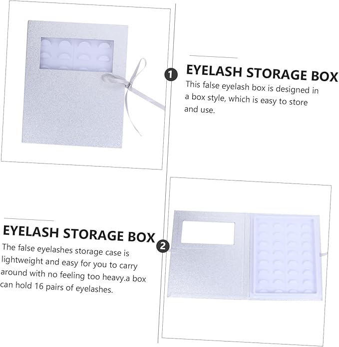 Empty Eyelash Organizer Box with Tray Lightweight and Durable False Eyelash Storage Case with Transparent Window for Easy Viewing for Travel Office and Gatherings Capacity