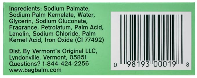 Bag Balm Moisturizing Bar Soap – Gentle Soap for Dry Skin with Lanolin – Hand & Body Cleansing Balm – Rosemary & Mint Scented Sensitive Skin Bar Soap – Natural Body Wash Bar – Made in The USA 3.9 oz