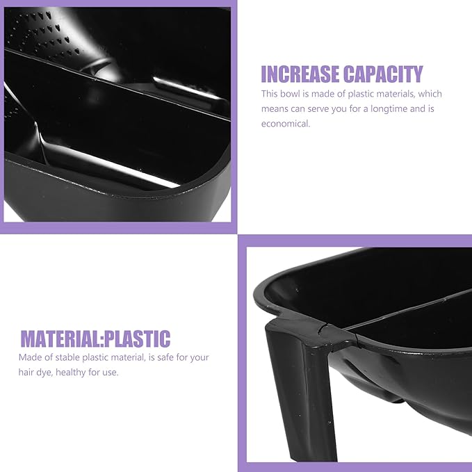 Double Compartment Hair Mixing Bowl 2.56 Inch Plastic Hair Dye Bowl for Salon and Home Use Stackable Color Mixing Tool for Tinting and Dye Application