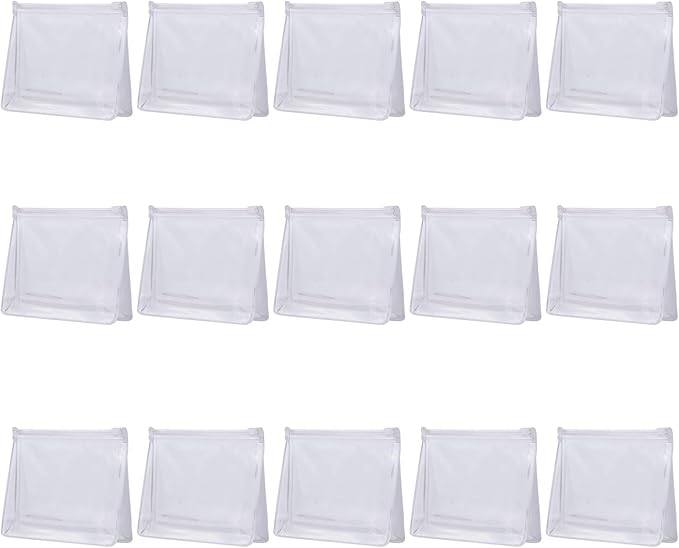 20 PCS Mini Clear Makeup Bag Small Clear Plastic Cosmetic Bags with Zipper Travel Toiletry Makeup Bag