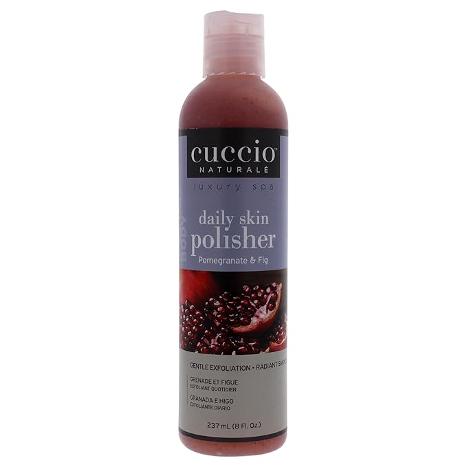 Cuccio Naturale Daily Skin Body Polisher - Soothes And Softens Your Skin - Gentle Exfoliation Process - Lifts Dead Cells From The Skin’s Surface - Radiant Skin - Pomegranate And Fig - 8 Oz