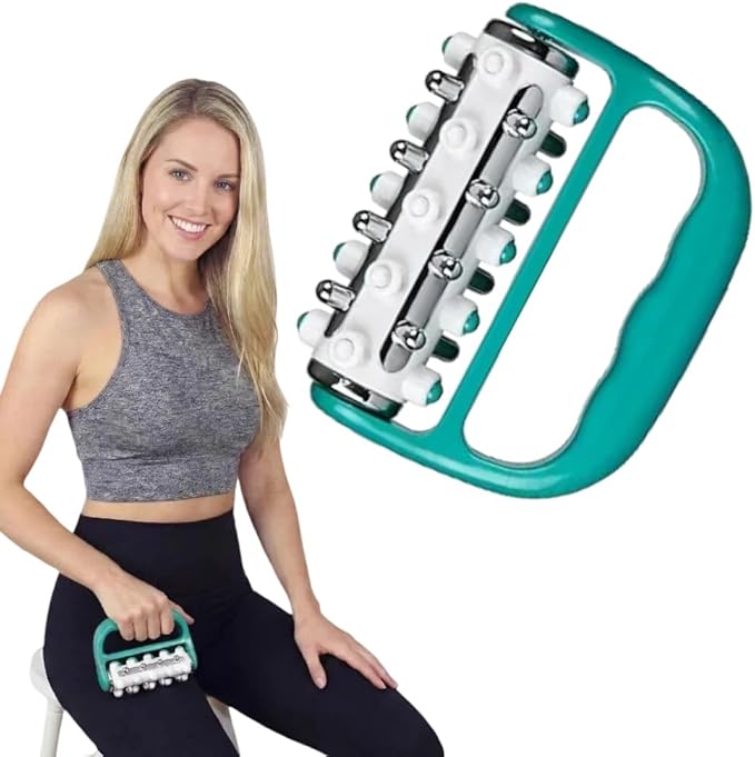 MyoRelease Lymphatic Drainage Massager - Professional Handheld Fascia & Scar Tissue Massage Roller for Myofascial Pain Relief, Muscle Recovery, for Neck, Back, Leg & Body