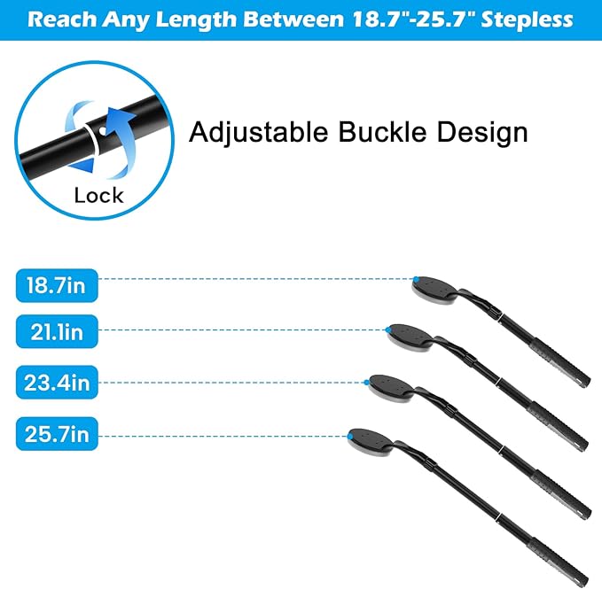 Lotion Applicator for Back, 25.7” Telescopic Back Lotion Applicator, Easy Reach and Washable, Back Self Tanner Applicator