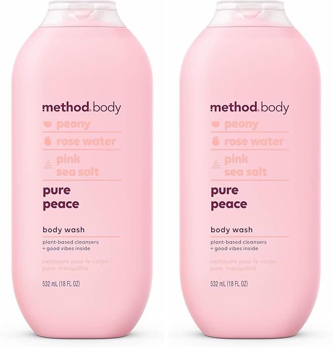 Method Body Wash, Pure Peace, Paraben and Phthalate Free, 18 oz (Pack of 2)
