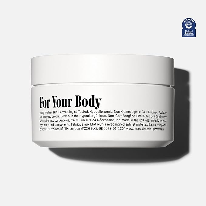 Nécessaire The Body Cream - Rich Barrier Repair With 5% Niacinamide, 5 Essential Ceramides + Hyaluronic Acid. Fragrance-Free. Non-Comedogenic. 200 ml / 6.8 fl oz