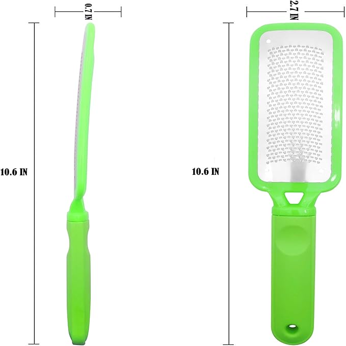 Professional Foot Files Callus Remover,Foot Scrubber for Dead Skin,Stainless Steel Foot Rasp-Green（1 Pack）