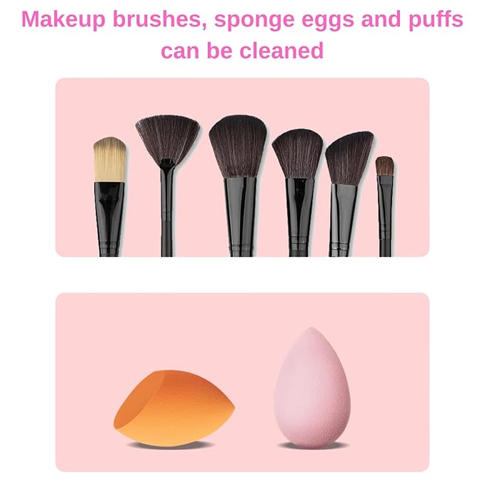 ALTINSOY Makeup Brush Cleaner Machine - Electric Cosmetic Brushes Cleanser - Automatic Cleaning Tool - Fast Wireless Makeup Brush Washing - Gifts For Women - Makeup Brush Holder - Sponge Cleaners