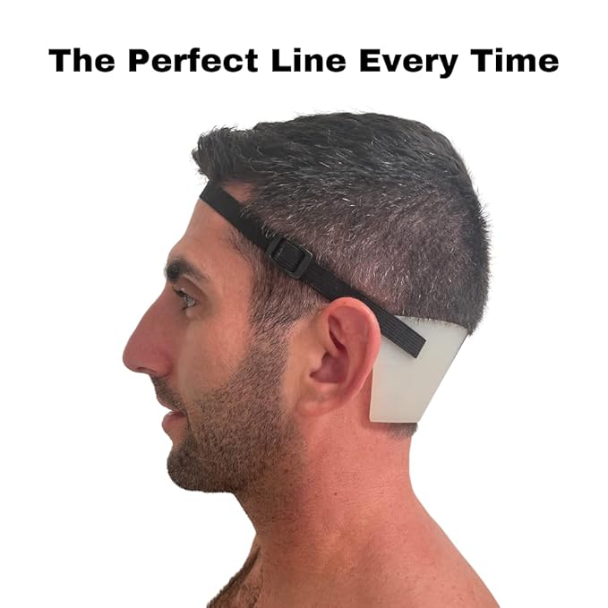 EdgUp 2.0 Professional Barber Neckline Shaving Template | Fade & Lineup Hair Cutting Guide | DIY Haircut Stencil Tool | Hands-Free Neck Trimmer Guide | Flexible Silicone for Men's Grooming