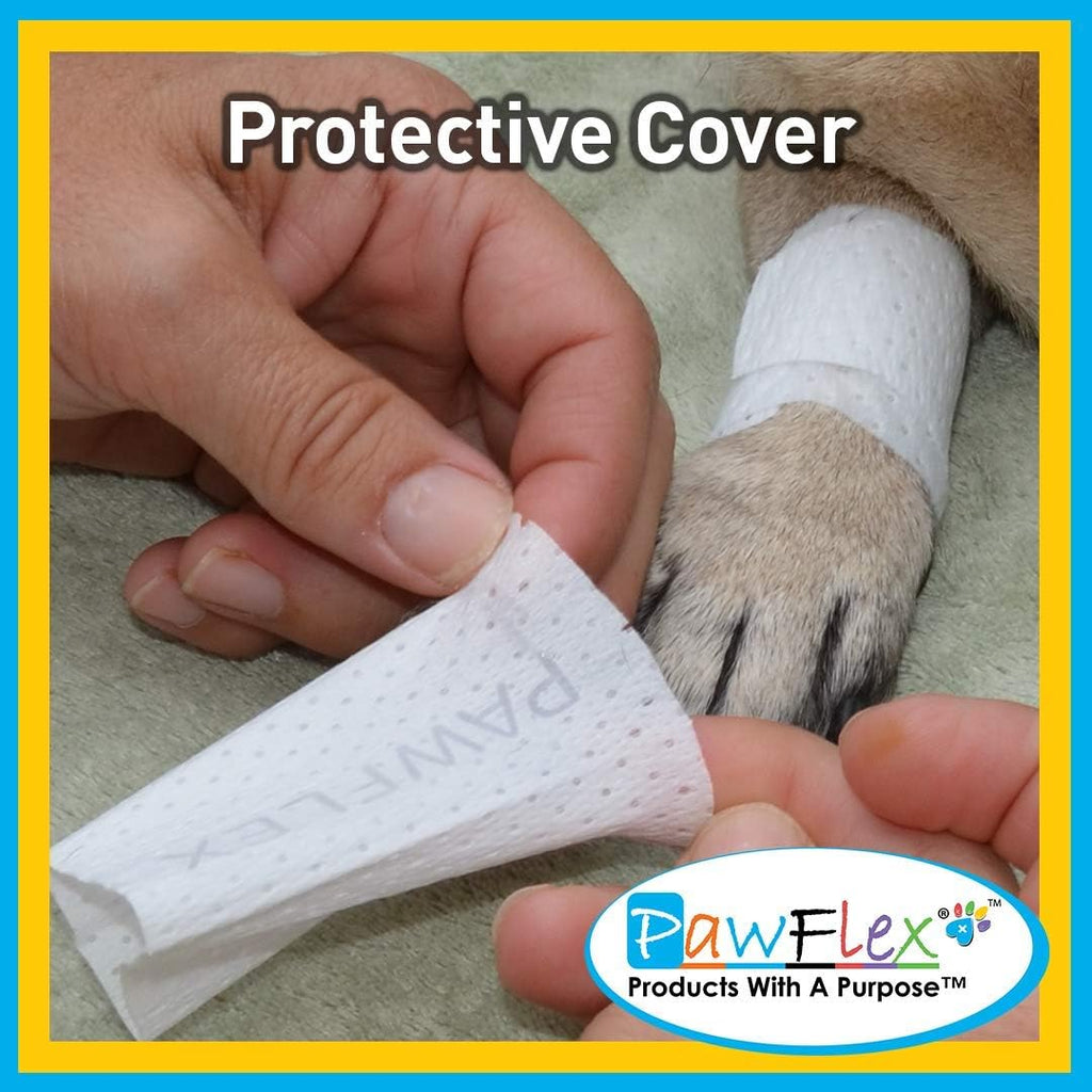 Protective Sleeve Tubular Cover - Bandages - for Dogs Cats and Other Pets First Aid Wound Care Comfortable Non-Adhesive Breathable & Water Resistant 18 Strips (yields 36-54 Covers)-(X-Small)