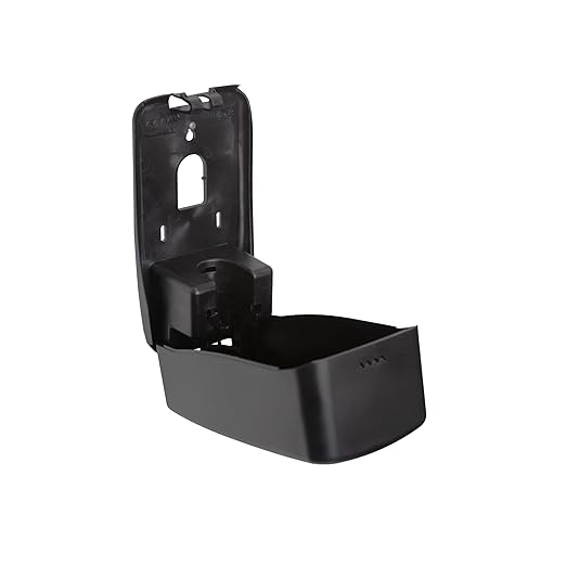 San Jamar Timeless Manual Foam Soap Dispenser, Black, Universal Bulk Soap Compatible, Wall Mount, with Viewing Window