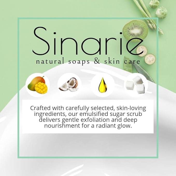 Exfoliating Sugar Scrub for Body – Hydrating Moisturizing Body Polish with Natural Oils – Gentle Spa Skincare for Smooth, Glowing Skin (5 oz., Peppermint Spa (Peppermint & Eucalyptus))