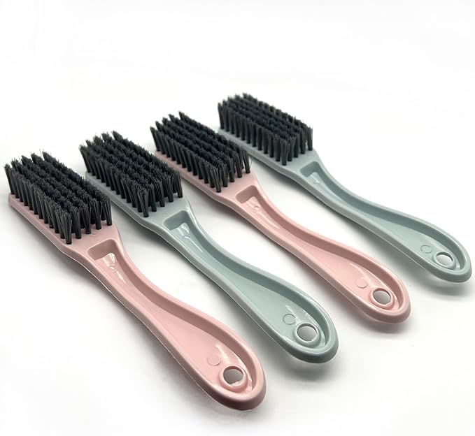 Nail Brush Foot Brush Curved Handle Grip Hand Fingernail Scrub Brush Home Laundry Cleaning Shoes Clothes Toes Nails Feet Scrubber,4 PCS