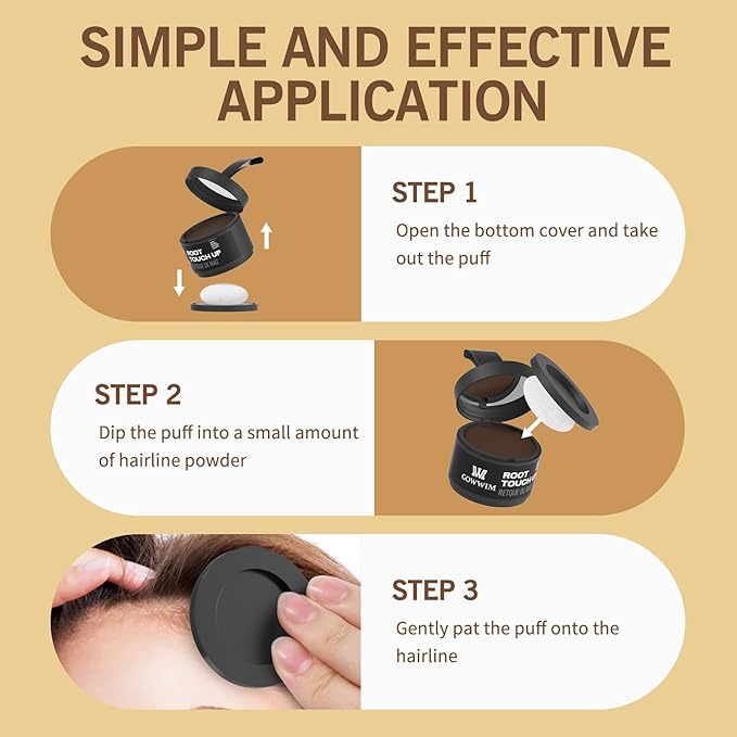 Hairline Powder (Blonde) - Instantly Conceal Gray Roots, Thin Hair Touch-Up, Hair Color Shadow Cover, 4g