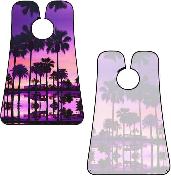 Pansy Perfection Print Beard Bib Shaving Apron, Beard Hair Trimming Cape Gift For Dad