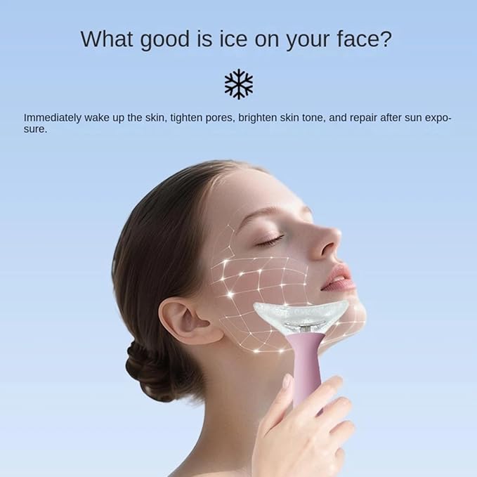 Women's Facial Ice Roller Can Tighten Skin, Relieve Headaches and Dizziness, and is A Physical Cooling Tool That Can Be Frozen and Reused.