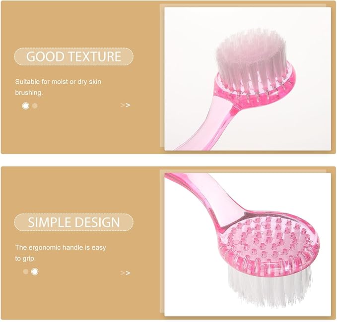 ULTNICE Sheep Horn Facial Brush 4-Pack Manual Face Cleaning Brush Set with Soft Bristles for Deep Pore Cleansing and Blackhead Removal Compact 5.1X1.6 Inch for Wet and Dry Skin Care