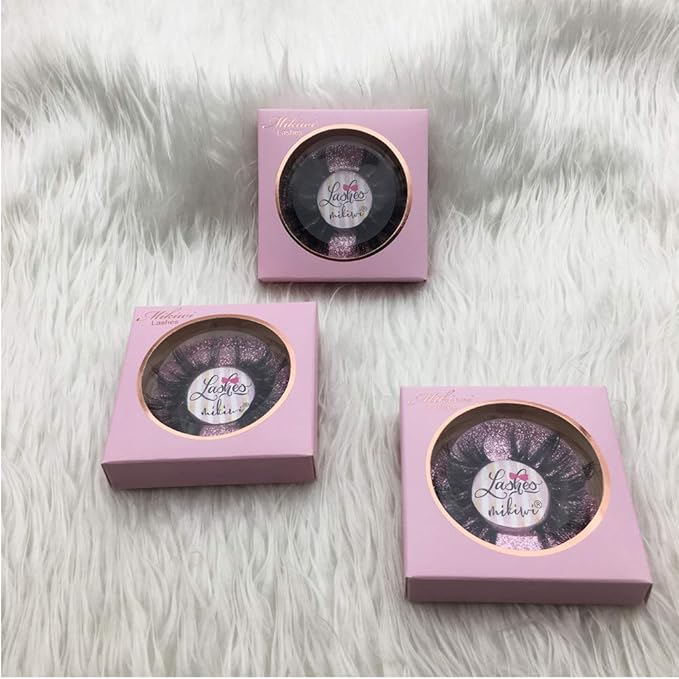 Mink lashes Mikiwi 3 Pairs Eyelashes D327-3, 22MM Mink Eyelashes, Fluffy Mink Lashes, Thick HandMade Full Strip Lashes, Cruelty Free Luxury Makeup Dramatic Lashes