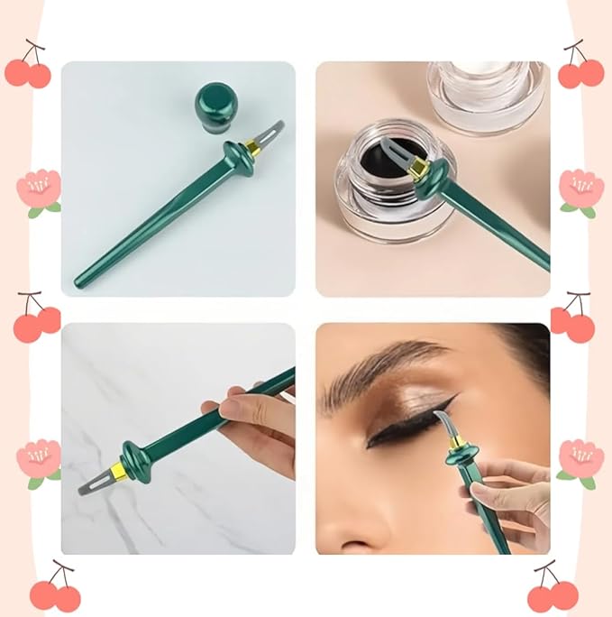 Arcbelle Eyeliner Set - Waterproof & Smudge Proof Cream Eyeliner with Silicone Brush, No-Skip Precision Tip for Winged & Classic Eye Makeup, Long-Lasting Black & Brown Multi-Purpose Makeup Tool