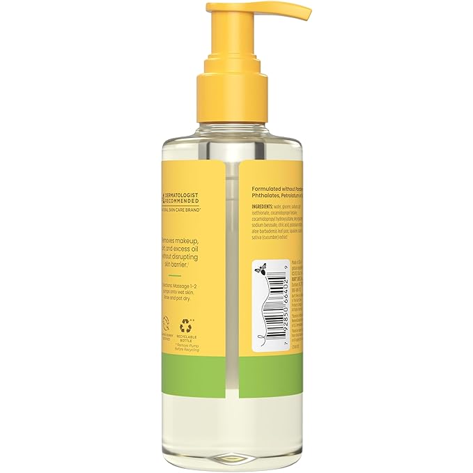 Burt's Bees Skin Balancing Gel Cleanser; Made for Normal to Combination Skin; Safe for Sensitive Skin; With Aloe, Glycerin and Cucumber Extract, 8 Fl. Ounces