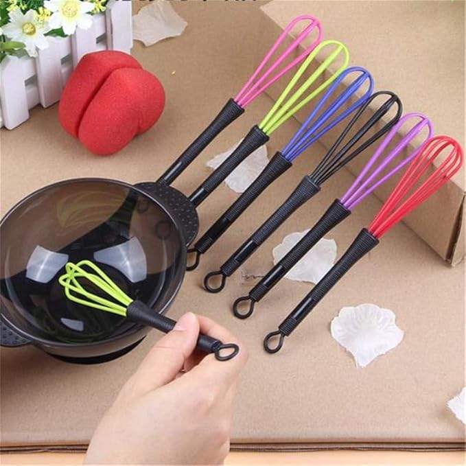 1Pc Rose Red Convenient Plastic Hair Dye Paste Stir Bar Salon Hairdressing Dye Handle Whisk Balloon Whip Mixer Hair Dyeing Stirrer Tool,Hair Color Mixing Bowls,Hair Coloring Products
