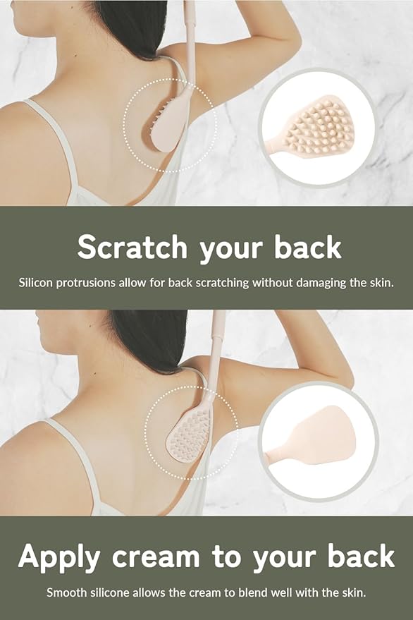 Back scracher Lotion applicator Cream applicator (baige)