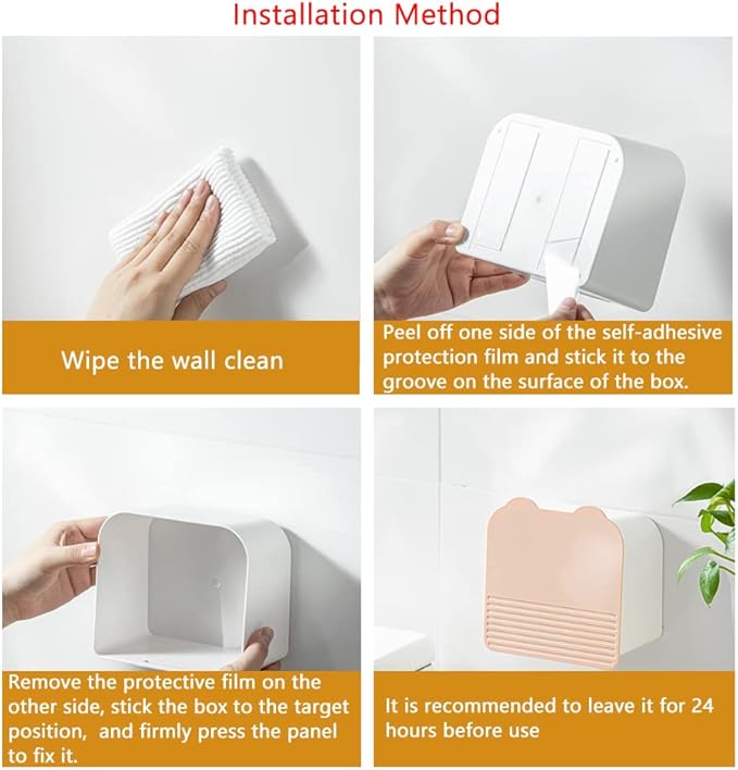 Poeland Wall Mounted Storage Box Small Item Organizer Sanitary Napkins Holder