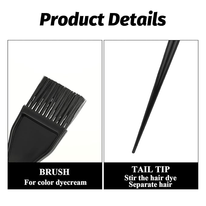 Hair Dye Brush, 3 Pcs Hair Color Brush, Color Brushes for Hairstylist, HairColor Applicator Brush-Set for Salon Use Home DIY Dyeing