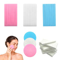 120PCS Facial Sponges Compressed – Soft Disposable Face Cleansing Pads for Makeup Removal, Esthetician-Grade Round Exfoliating Spa Facial Sponge for Women & Daily Skincare (White,Pink,Blue)