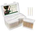 800 Count Bamboo Cotton Swabs - Natural Organic Cotton Buds with Double Tips, Hypoallergenic, Biodegradable Swabs for Ear Cleaning, Beauty & Personal Care, Makeup, Pet Care, Crafts