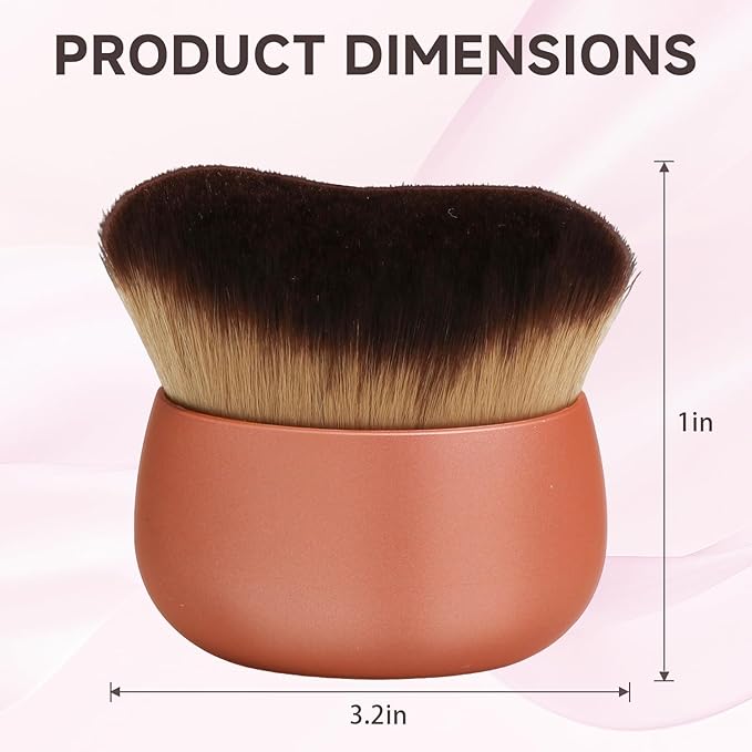 Makeup Blend & Blur Extra Large Body Brush for Self Tanner,Leg Makeup & Bronzer Self Tan Applicator, Powder, Foundation, Blusher, Bronzer，Massager for Face Gift box (Bronze)
