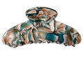 Wenlly large tortoise shell claw clip, 4.1 Inch cellulose acetate hair claw clips, marble non-slip strong hair hold barrettes for women and girls, blue