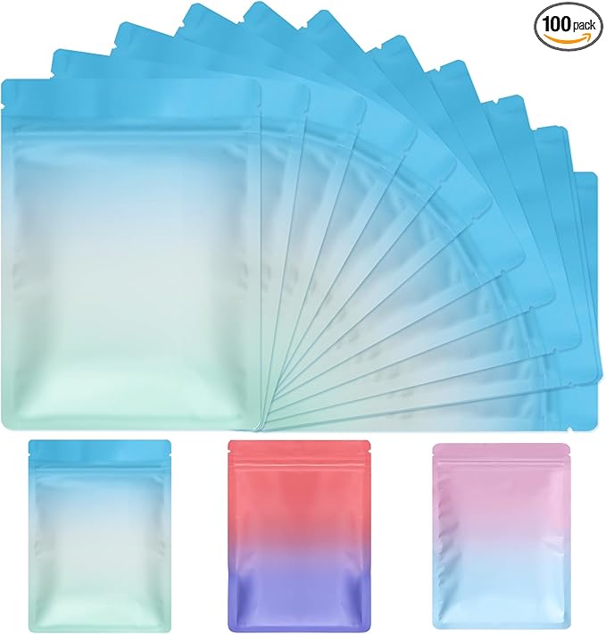 Disposable Sanitary Hygiene Disposal Bags for Bag Period Tampon Napkin Trash, 100pcs, Discreet Privacy Cover, Stylish Look, Self-Adhesive Seal,Portable for Purse, Bathroom, School, Travel(Blue-Green)