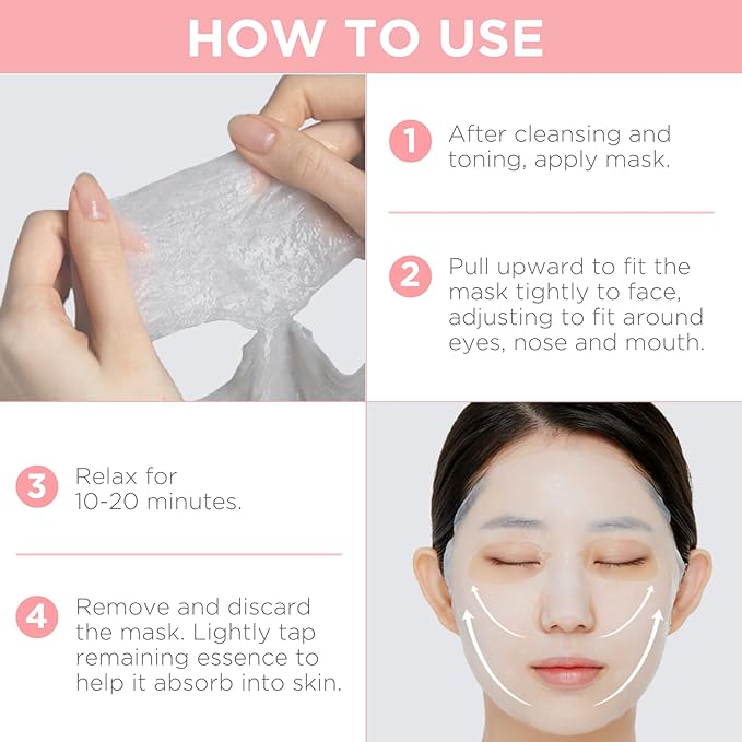 Mediheal Official Best Korean Sheet Mask - Collagen Essential Face Mask 10 Sheets Lifting and Firming For All Skin Types Value Sets (Pack of 2)