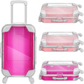Sosoport 4pcs False Eyelash Storage Box Simulation Trolley Case Makeup Case Mini Luggage False Eyelash Tray Makeup Tool