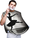 Monochrome Sketch Style Gaming Print Beard Bib Shaving Apron, Beard Hair Trimming Cape Gift For Dad