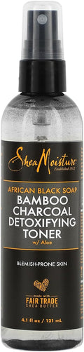 African Black Soap Bamboo Charcoal Detoxifying Toner with Aloe (4.5 Fluid Ounces)