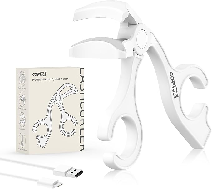 COPPA Heated Eyelash Curler, EC-1 Precision Type Lash Curler Open Style with 65°Heat & Dual-Use Corded Eyelash Curler Easy to Use for All Eye Shapes, No Pinching or Pulling Eyelash Eye Makeup Tool