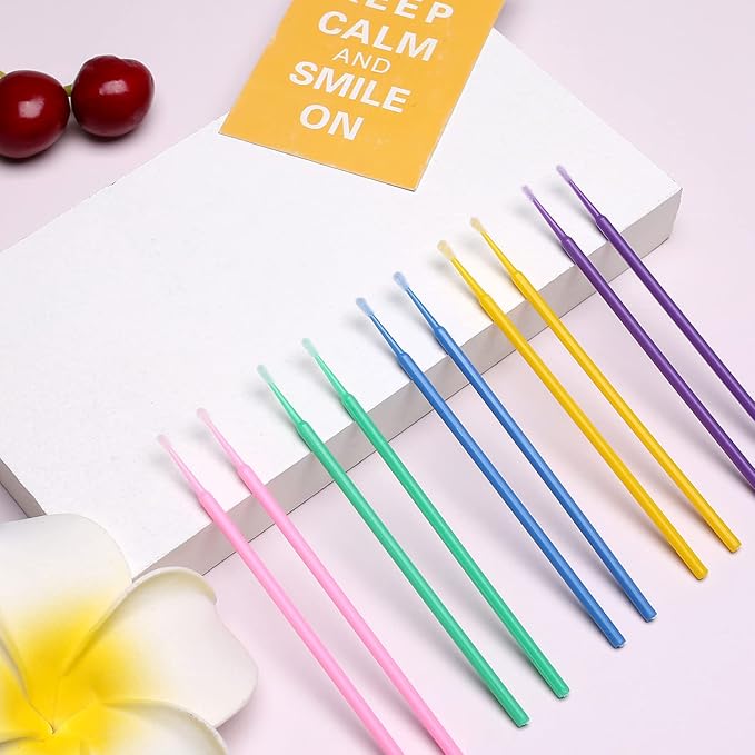 Akstore 600 PCS Disposable Micro Applicators Brush Eyelash Extension (Mixed)