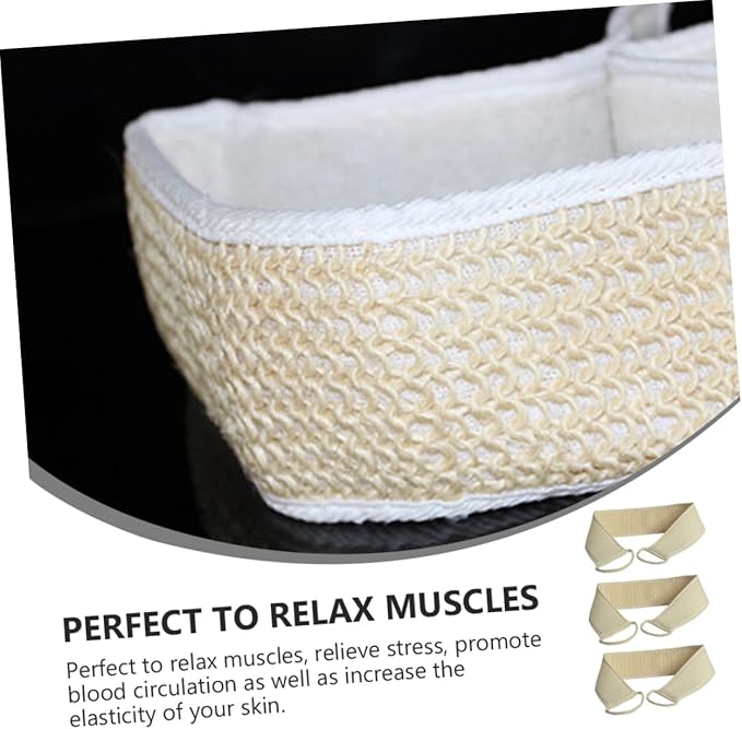 3pcs Exfoliating Bath Scrubber Strap for Skin Cleaning and Back Massage for Deep Cleansing and Exfoliation Shower Gentle Skin Types