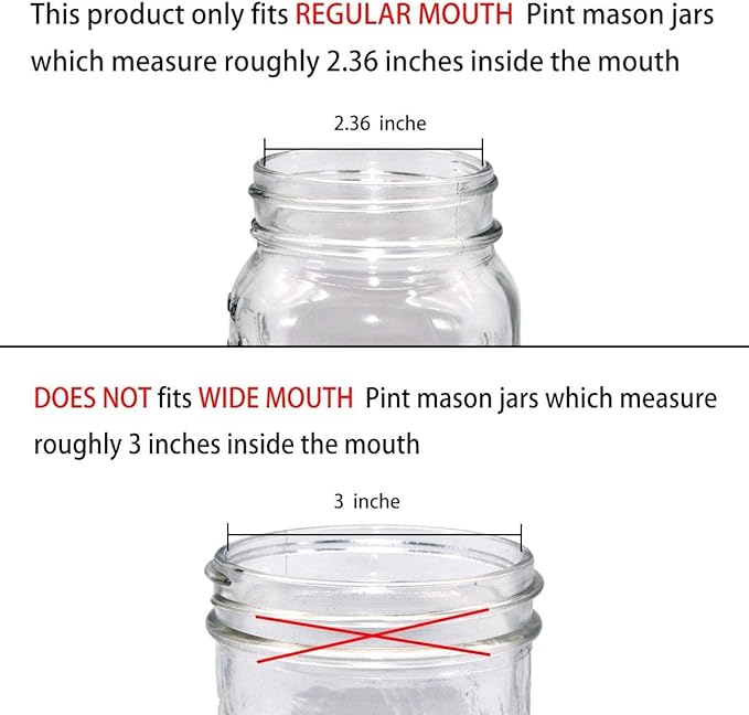 Amolliar Mason Jar Foaming Soap Dispenser Pump, Refillable Plastic Pump, Rustproof Stainless Steel Lid for Regular Mouth Jar, Cute Farmhouse Decor, Soap for Bathroom, Kitchen, Brushed Nickel 4 Pack