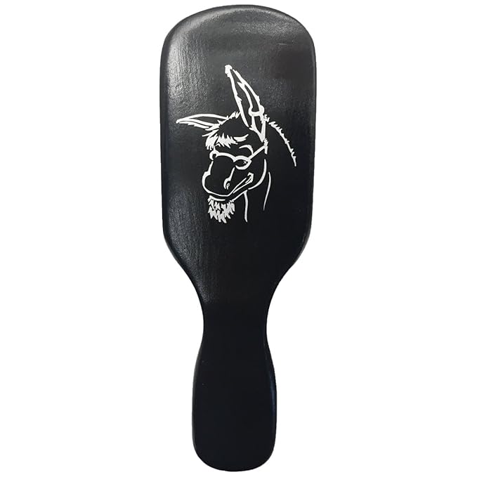 Badass Beard Care 100% Boars Hair Hardwood Frame Black Series Beard Brush For Men with Handle