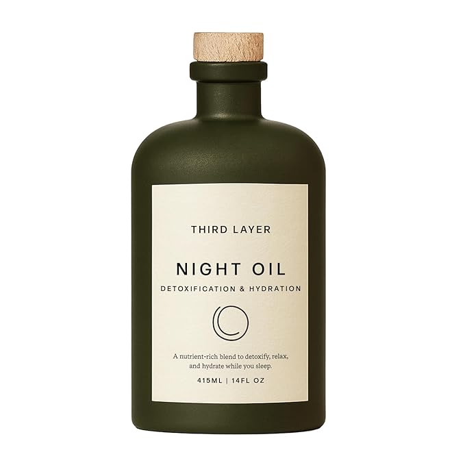 Castor Oil Body Oil – 100% Organic, Cold-Pressed, Hexane-Free with Magnesium & Frankincense for Skin Hydration & Evening Self-Care, Night Oil (14 fl oz)