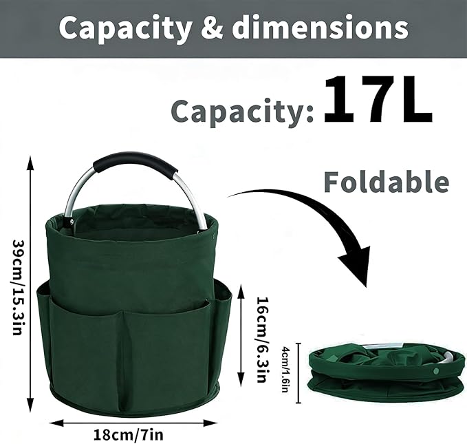 Felt Pet Dog Grooming Bag, Small Pet Grooming Tote Bag, 6-pocket Dog Grooming Supplies Organiser, Travel Outdoor Hold for Clippers Nail Grinder, Cleaning Brush, Trimmer, Nozzle, Green