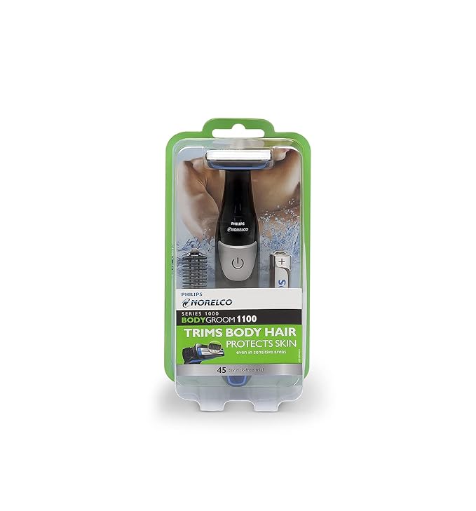 Philips Norelco Bodygroom Series 1100, BG1026/60, Showerproof Body Hair Trimmer and Groomer for Men
