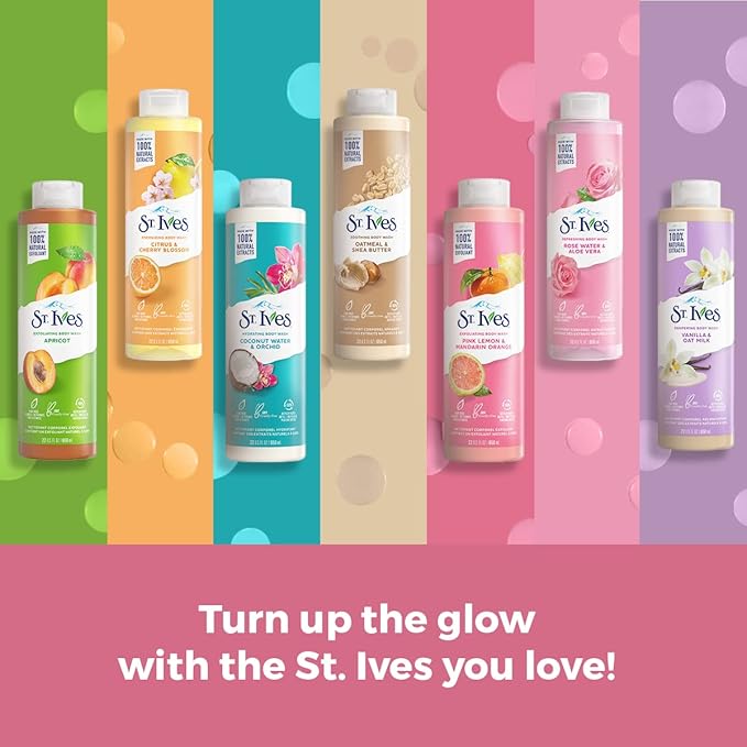 St. Ives Body Wash Pink Lemon and Mandarin Orange 22 Ounce (Pack of 2)
