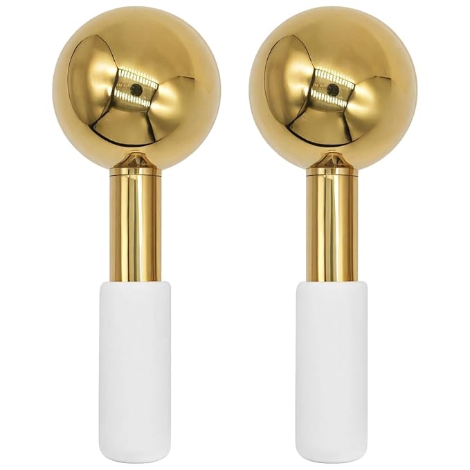 Ice Globes, Face Lifting Tool, Stainless Steel Facial Ice Globes, Firming And Skin Care Ice Ball, Reduces Dark Circles And Puffiness, Metal Easy Cleaning