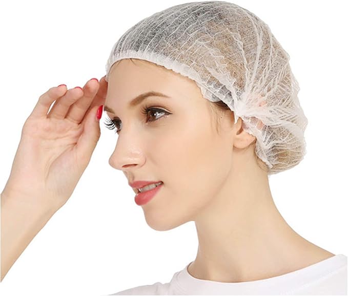 Cleaing 24 Inch Disposable Hair Cap Pack of 100 Blue, Hair Net for Nurses, Cooking, Food Service, Salon
