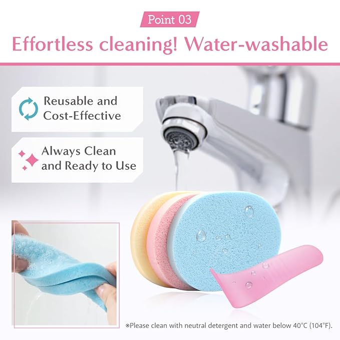 Hair Removal Aid Kit: 3 Body Sponges & Depilatory Cream Spatula - Gentle on Skin, 100% PVA Material, for Men & Women