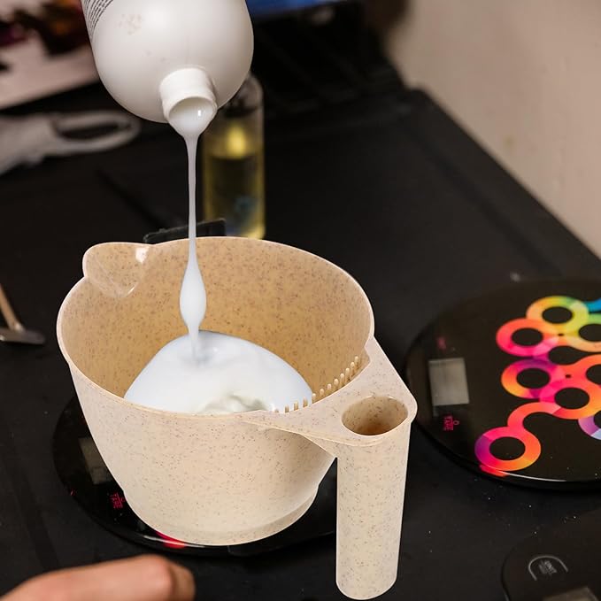 minkissy 4 Pcs Style Applicator Bowl Hair Color Mixing Bowl Mixing Bowls with Handles Color Bowls for Hair Stylist Hairdressing Tools Hair Dye Color Bowl Bulk Pp Face Mask